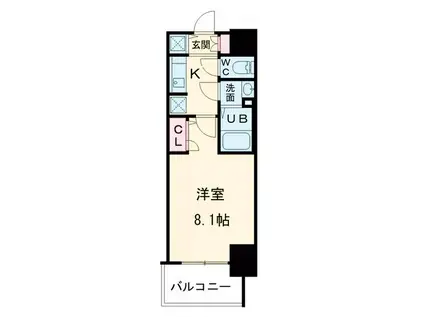 S-RESIDENCE大和田ALINE(1K/10階)の間取り写真
