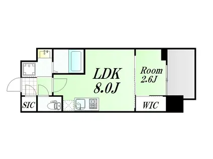 セレニテ本町東リアン(1LDK/3階)の間取り写真