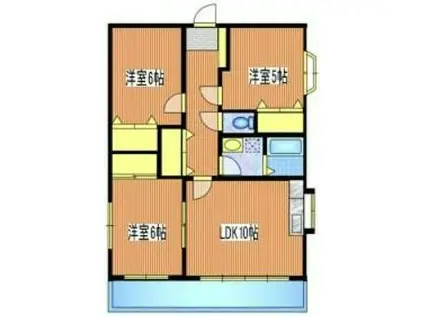 サンモール大堂(3LDK/1階)の間取り写真