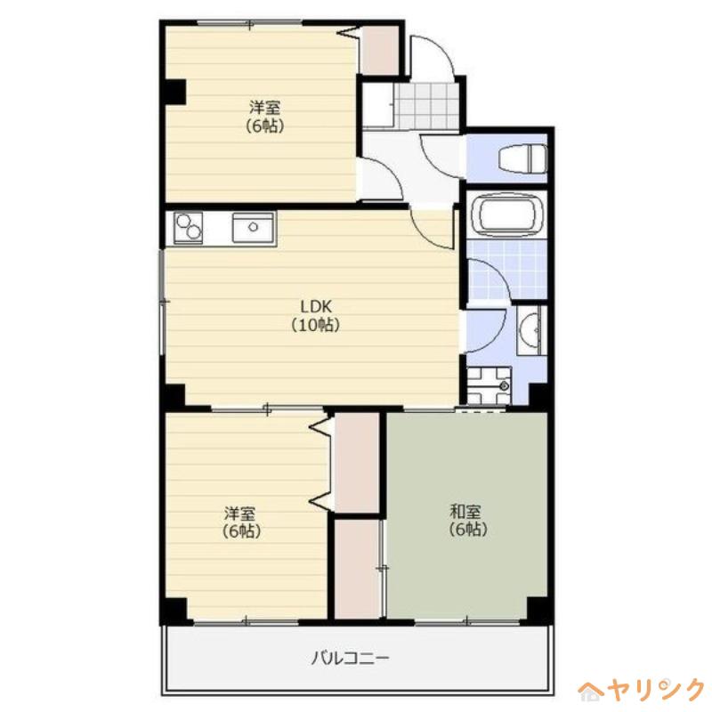 ミレニアム向台(3LDK/3階)の間取り写真