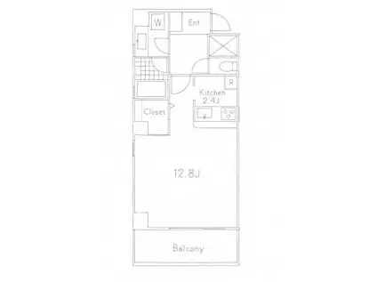 ル・ポン・デスポワール(ワンルーム/5階)の間取り写真