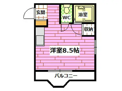 TERAMAE BLD 6(ワンルーム/3階)の間取り写真