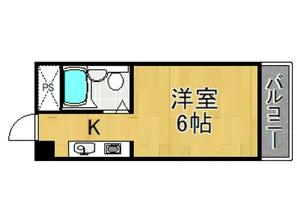 プリエール名神尼崎(ワンルーム/3階)の間取り写真