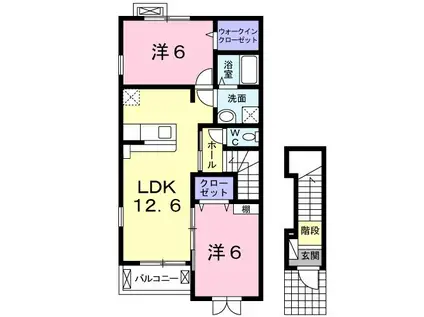 ショーエン・パディー3(2LDK/2階)の間取り写真
