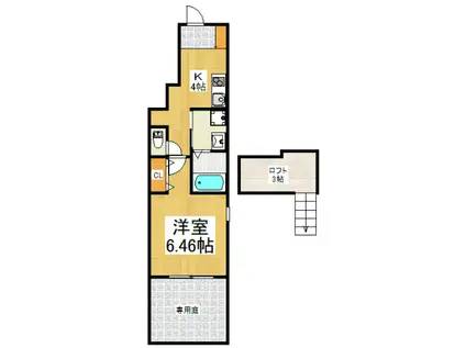 アルティア一橋学園(1K/1階)の間取り写真