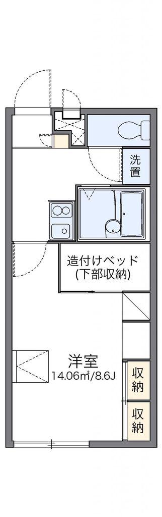 レオパレスSURF(1K/2階)の間取り写真
