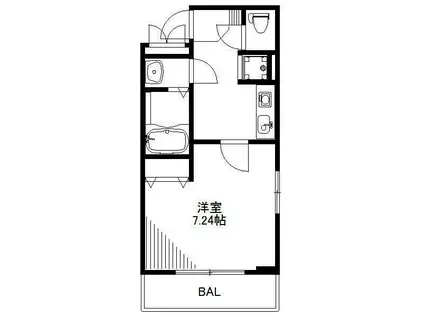 ONES STAGE 上落合V(1K/1階)の間取り写真