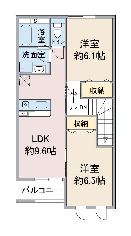 フォレスト(2LDK/2階)の間取り写真