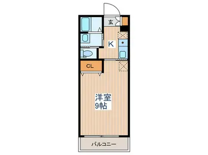 アストリア(1K/1階)の間取り写真