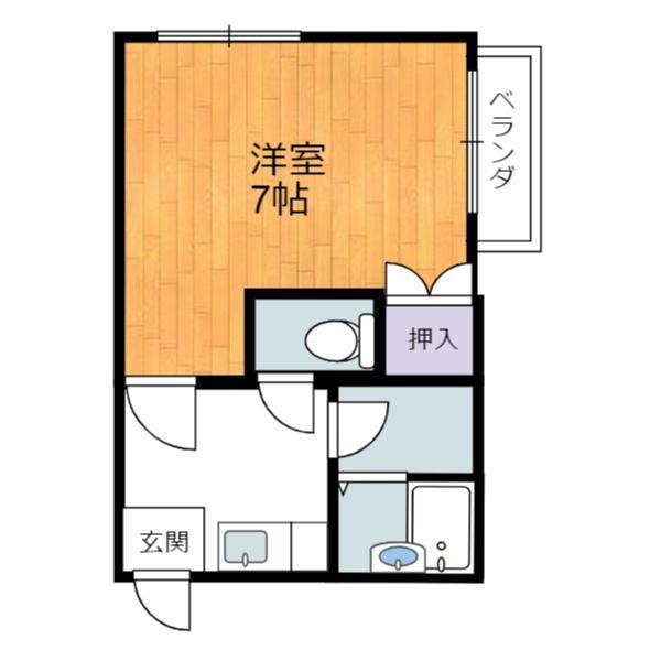 MAX-2(1K/2階)の間取り写真