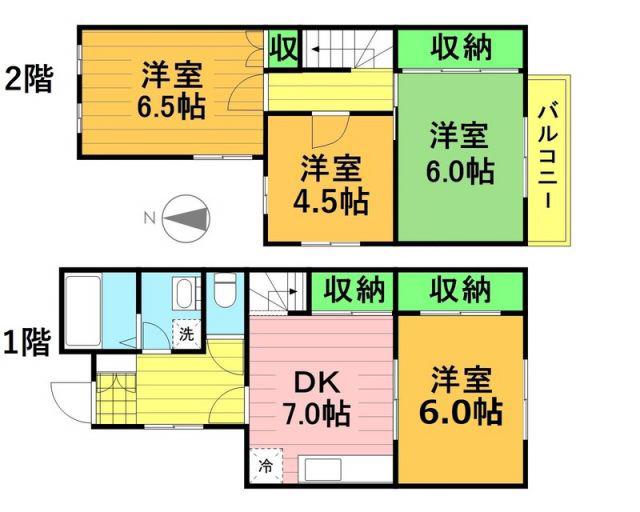 ルーミー我孫子11番館(4DK/1階)の間取り写真