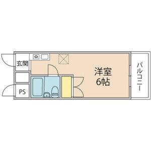 パラディッソコート(ワンルーム/7階)の間取り写真