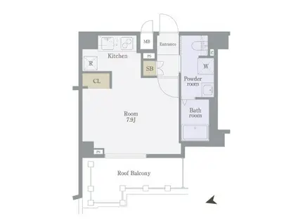 LE-LION南大井(1K/8階)の間取り写真