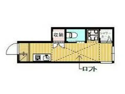サークルハウス国分寺(ワンルーム/1階)の間取り写真
