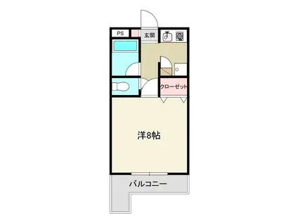 レジデンス徳島(1K/4階)の間取り写真