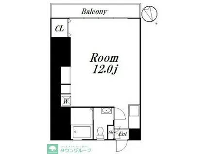 第4野村ビル(ワンルーム/4階)の間取り写真