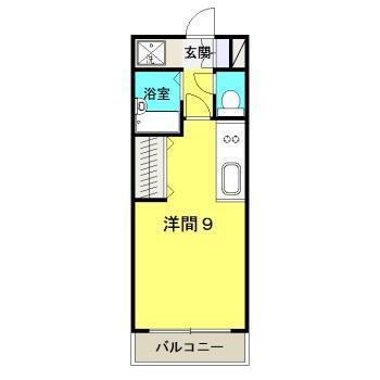 パブリックハイム2号館(ワンルーム/6階)の間取り写真