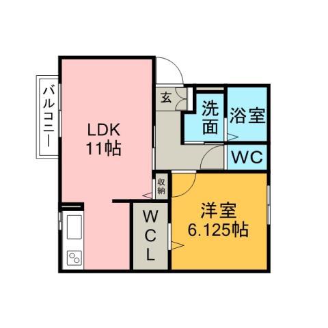アネックスBANNO(1LDK/2階)の間取り写真