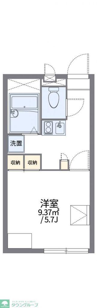 レオパレスSHIBASAKI(1K/2階)の間取り写真