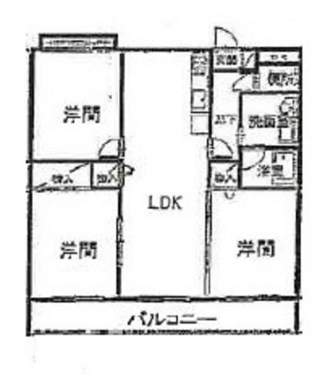 ベンビレッジ平田東公園(3LDK/2階)の間取り写真