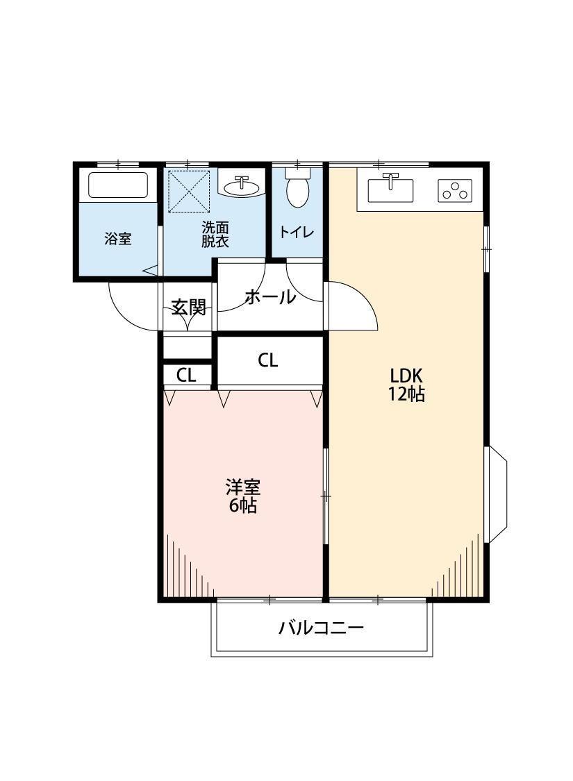 セリティハイム(1LDK/1階)の間取り写真