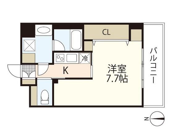 CASA EN II(1K/11階)の間取り写真