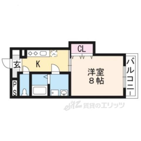 ETERNITY(1K/2階)の間取り写真