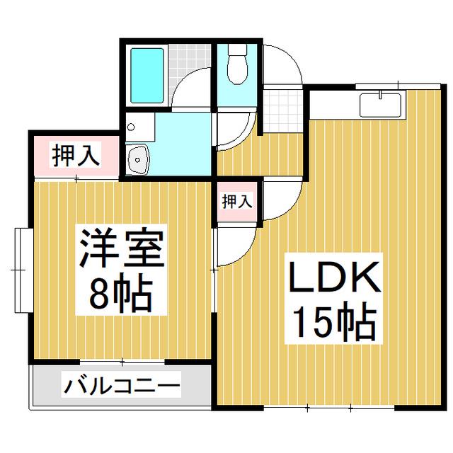 ドリームハイツ(1LDK/2階)の間取り写真