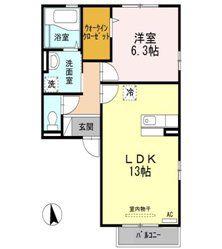セジュール・シャルマン(1LDK/1階)の間取り写真
