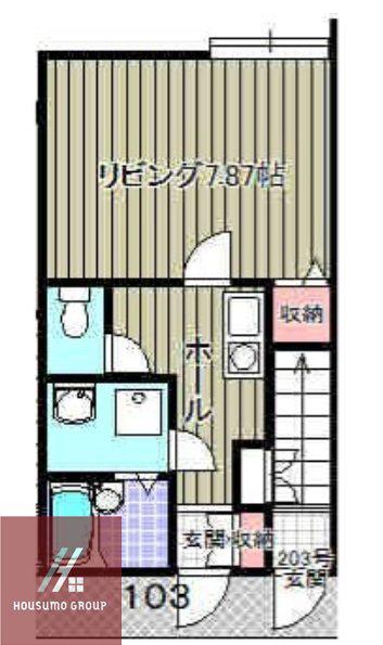 レオン京橋(1K/1階)の間取り写真