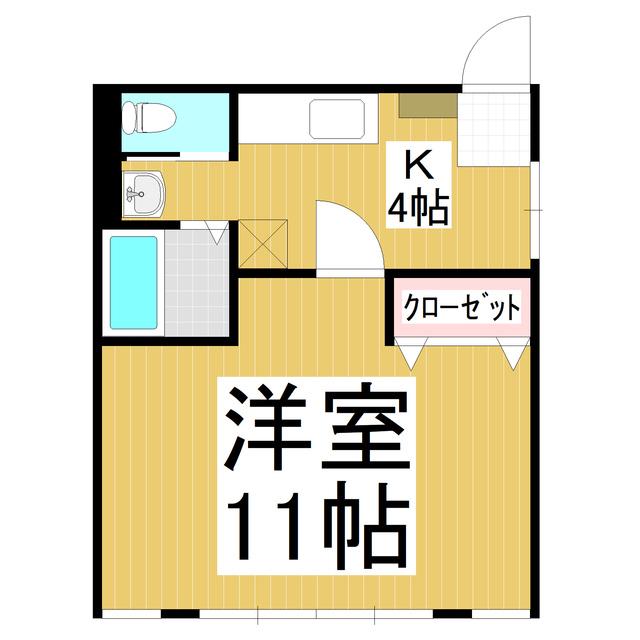 エンゼルビル(1K/4階)の間取り写真