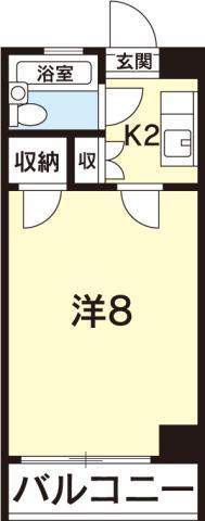 シャトル福島南(1K/5階)の間取り写真