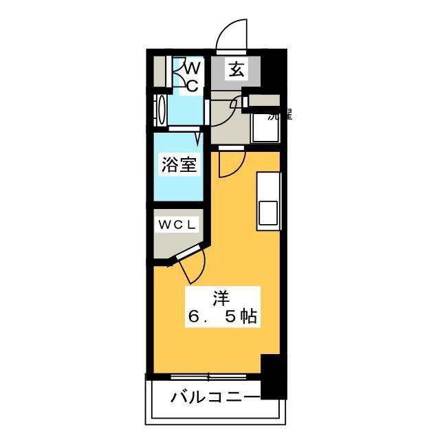 エスティメゾン大島(ワンルーム/6階)の間取り写真