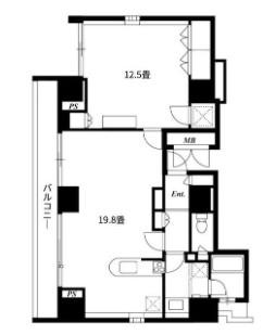 MODERNO TORRE SHO‐TO-モデルノ トッレ松濤-(1LDK/15階)の間取り写真