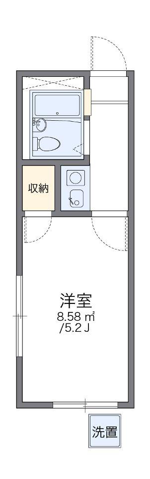 レオパレス北新宿(1K/1階)の間取り写真