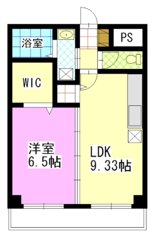 マリアージュ(1LDK/1階)の間取り写真