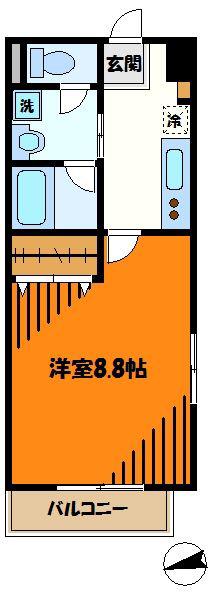 ヴィヴレ35(1K/1階)の間取り写真