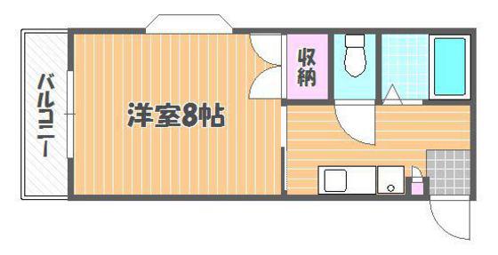 AVION902(1K/4階)の間取り写真