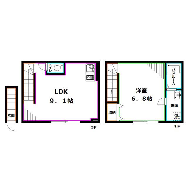 エクセルコート武蔵関(1LDK/1階)の間取り写真