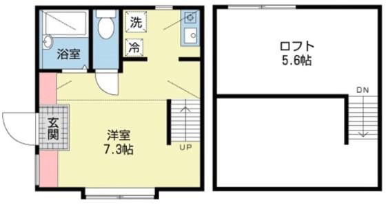 ASハウス(ワンルーム/1階)の間取り写真