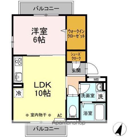 BELL ESPACEII(1LDK/3階)の間取り写真