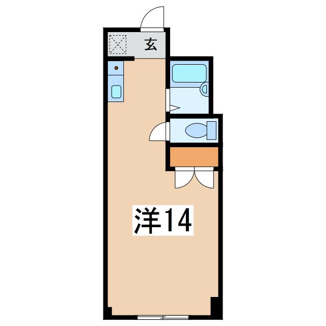 こがい日新ハイム(ワンルーム/1階)の間取り写真