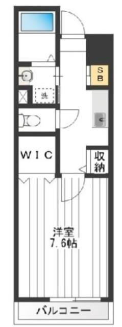 カイトシオン大岡山(1K/2階)の間取り写真