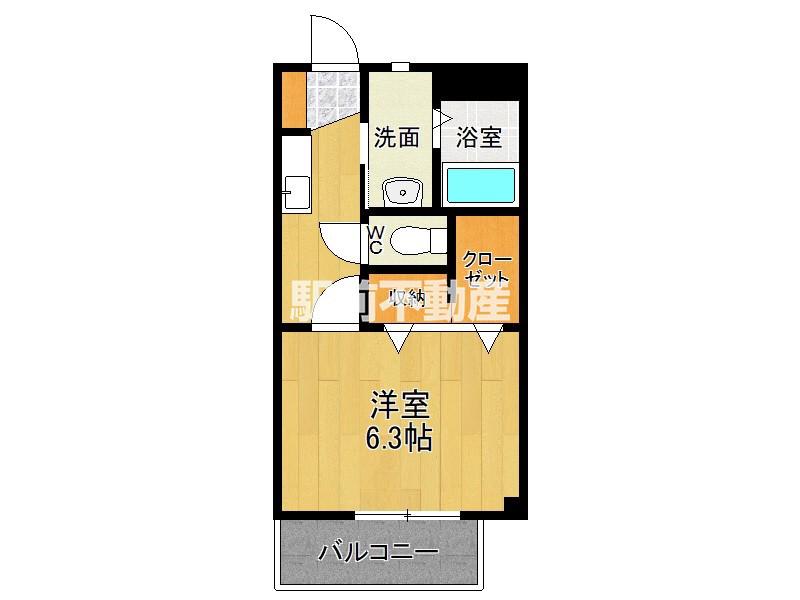 グランベールMAKOTO(1K/1階)の間取り写真
