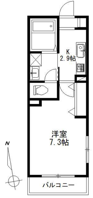 プレジオ高輪I(1K/1階)の間取り写真