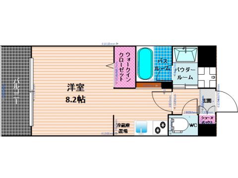 ランディック02227(ワンルーム/11階)の間取り写真