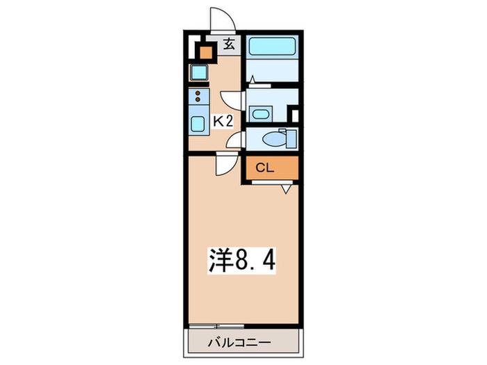 リブリ・サザン湘南台(1K/1階)の間取り写真