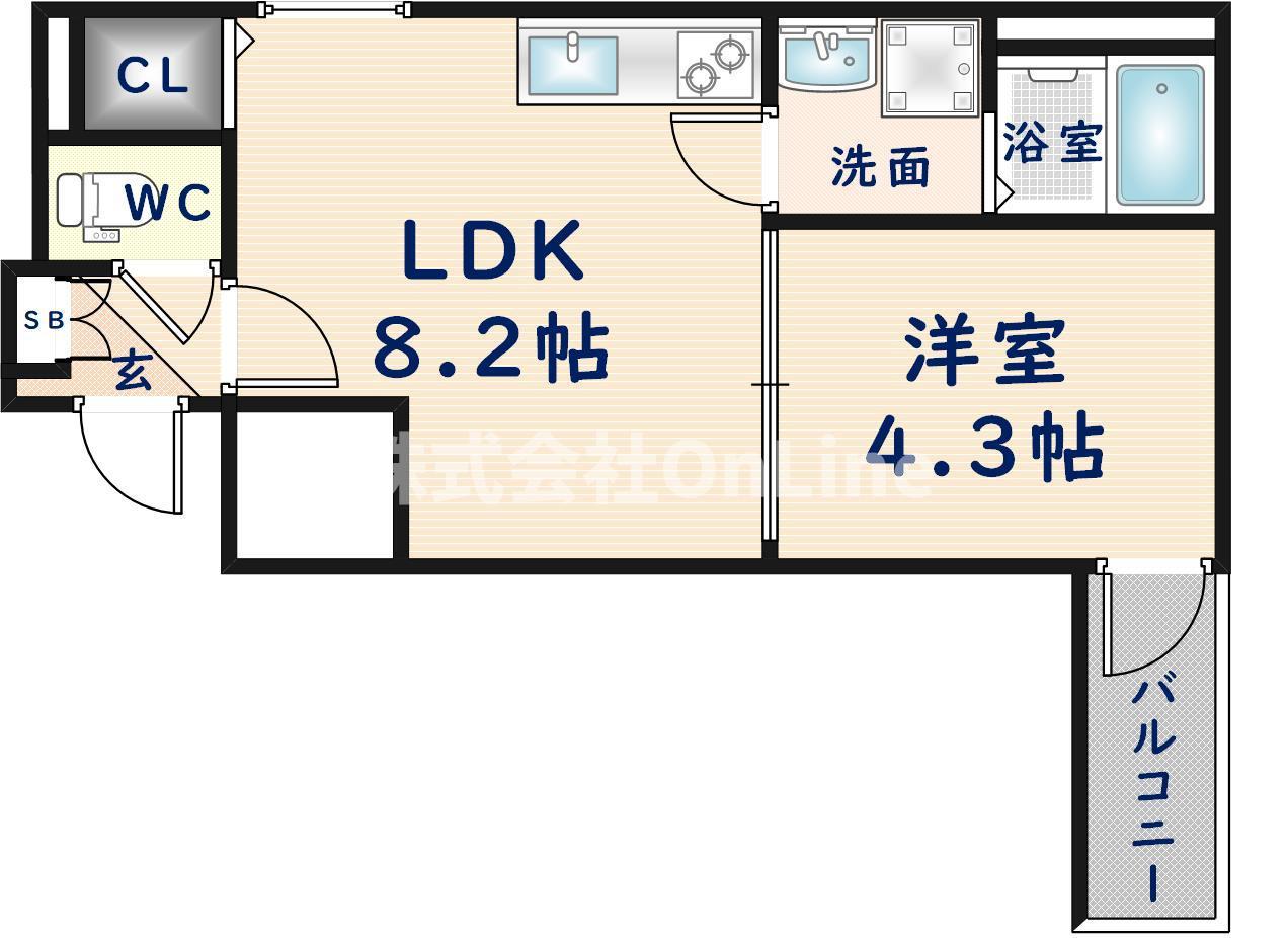 グラン ロイヤル(1LDK/1階)の間取り写真