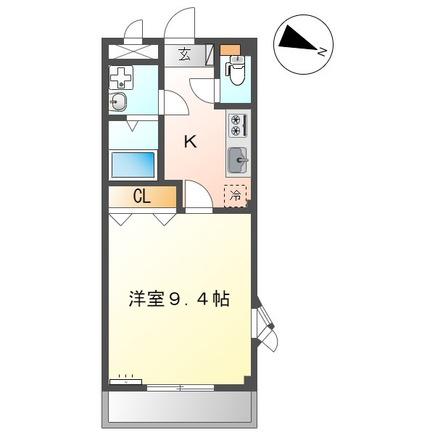 FSCOURT(1K/2階)の間取り写真