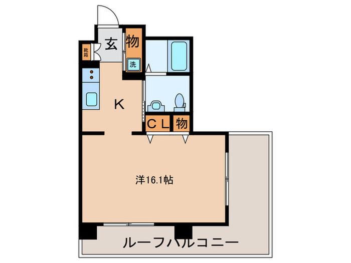 アンシャンテ(1K/5階)の間取り写真
